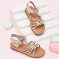 thumbnail image 6 of NIEWTR Girl's Sandals Casual Closed Toe Style Soft Comfort Shoes for Little Kid/Big Kid(Gold,7), 6 of 8