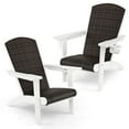 thumbnail image 1 of Gymax 2PCS Patio Adirondack Chair Wide Armrests & Hidden Cupholder, 1 of 6