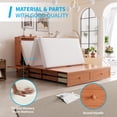 thumbnail image 5 of Mjkone Queen Murphy Bed Cabinet with Mattress and USB Charging Station, Folding Chest Bed For Living Room/Bedroom/Guest Room, Red, 5 of 8