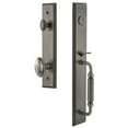 thumbnail image 3 of Grandeur 849001 Carre Solid Brass Rose Dummy Full Plate "F" Grip Handleset - Brass, 3 of 5