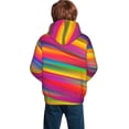thumbnail image 6 of Kll Unisex Kids Boys Girls Hooded Pocket Pullover Hoodies-Lines Multicolored Rainbow, 6 of 9