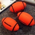 thumbnail image 1 of 2pcs Dog Durable Crew Rugby Ball Toy, Pet Grinding Teeth Sound Toy For Dog Interactive Supply, 1 of 5