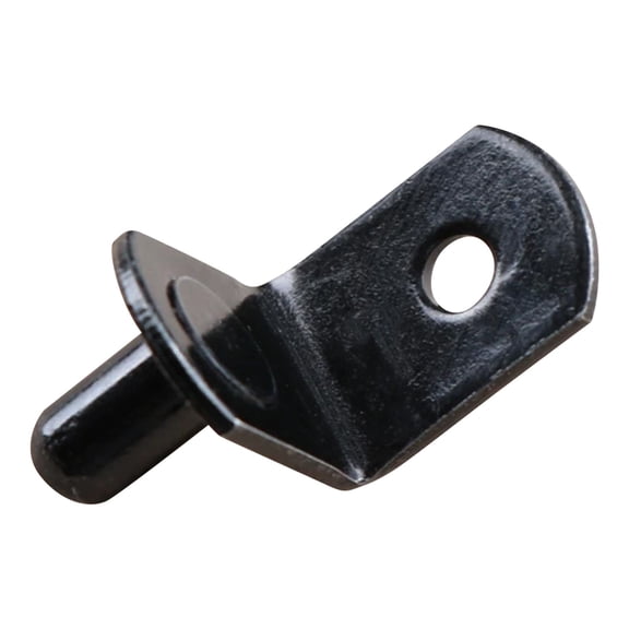 L Shaped Metal Shelf Support Brackets, 5mm Shaft Heavy-Duty Shelf Pins for Cabinet, Bookcase & DIY Furniture, Black, 0.2 inch, By Preplabs