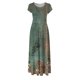thumbnail image 4 of Puntoco Vestido Casual Estampado De Manga Corta Con Cuello Redondo Para Mujer Verde Xl,Regalos Para Mujer Joven, 4 of 5