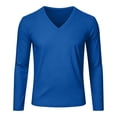 thumbnail image 5 of HAOTAGS Men’s Athletic Long Sleeve T-shirts V-Neck Quick Dry Mesh Pullover Shirt Blue Size S, 5 of 10
