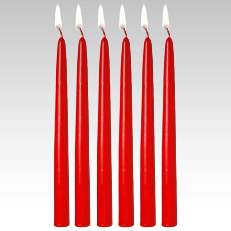 15" Red Taper Candles (1 Dozen)