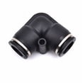 thumbnail image 1 of 10pcs Black L Shaped Elbow 4mm To 16mm OD Hose Tube One Touch Push In Air Pneumatic Fitting Quick Connector Fittings Plastic Gas ,Easy to Use, 1 of 3