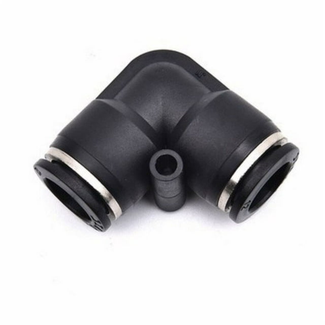 10pcs Black L Shaped Elbow 4mm To 16mm OD Hose Tube One Touch Push In Air Pneumatic Fitting Quick Connector Fittings Plastic Gas ,Easy to Use