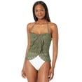 thumbnail image 3 of Women's Vince Camuto V90516 Crochet Lace Draped Bandini Swim Top (Safari Green L), 3 of 4