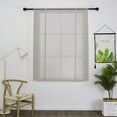 thumbnail image 4 of Yipa Rod Pocket Window Drapes,Slot Top Curtain Panel,Sheer Kitchen Valance,Voile Cafe Scarf,Tie Up Roman Shades Window Curtains,Adjustable Window Treatment Gray 31.5" Width x47.2" Length 1-Panel, 4 of 9
