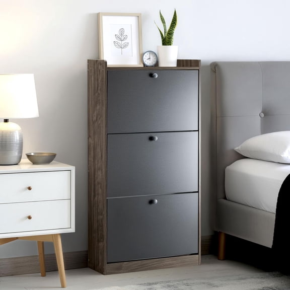 Mueble Zapatero Gabinete Madera Organizador con 3 Niveles