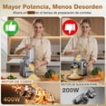 thumbnail image 4 of VAVSEA Picador de Verduras Eléctrico 5 en 1, Cortador y Picador con 5 Cuchillas de Acero Inoxidable y Tazón de 12 tazas, Motor 400W, 4 of 9