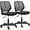 Black, variant on Yaheetech 2pcs Adjustable Armless Office Chair Mid Back Swivel Chair , Black