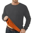 thumbnail image 2 of Dwelliawo Sweatshirts for Men Sherpa Lined Warm Sherpa Pullover Long Sleeve Basic Thermal Pullover Sweatshirt Fall Heavyweight Pullover Sweatshirts Dark Gray XL, 2 of 4