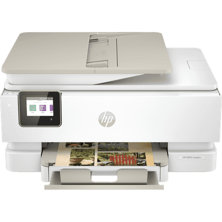 HP - ENVY Inspire 7955e Wireless All-In-One Inkjet Photo Printer with 3 months of Instant Ink included with HP+ - White & Sandstone