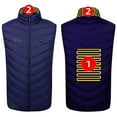 thumbnail image 2 of guisaled Heated Vest, Men Winter Lightweight Warm Heated Vests Full Zip Stand Collar Soft Shell Heating Jackets Outdoor Hunting Vest Clothing, 2 of 4
