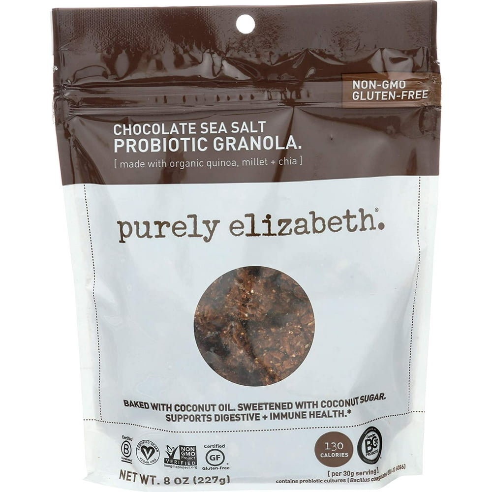 Purely Elizabeth Probiotic Granola Gluten Free Chocolate Sea Salt 8 oz