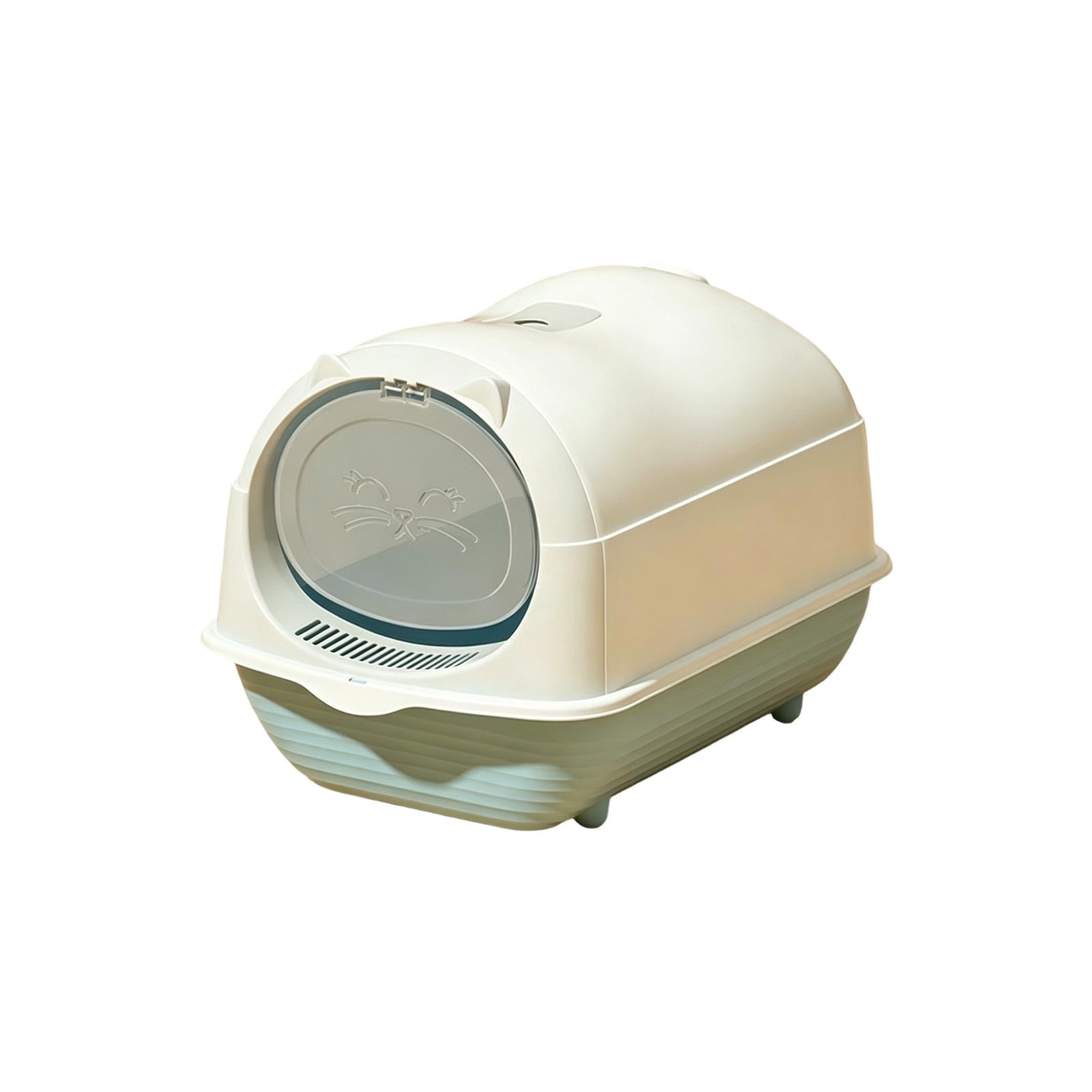 Cat Litter Box Fully Enclosed Cat Litter Pan with Removable Lid and Litter Scoop