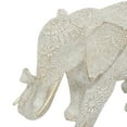 thumbnail image 5 of 5" x 9" White Polyresin Elephant Sculpture, by DecMode, 5 of 9