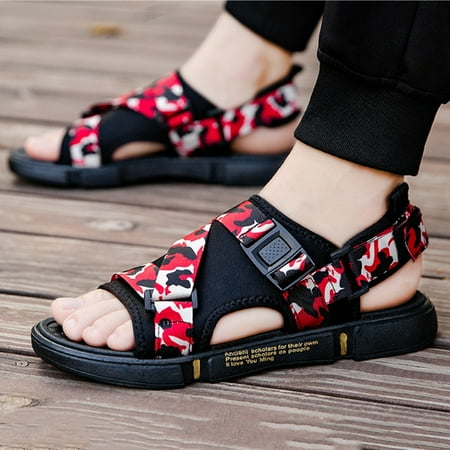 

TOWED22 Men s Sandals Men s Outdoor Leather Hiking Comfort Summer Sandals Sport Breathable Casual Lightweight Trail Walking Beach Close Toe Soft Water Shoes CE1