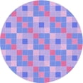 thumbnail image 1 of Ahgly Company Tapis Rond Lavable en Machine Intérieur Transitionnel Violet Moyen, 5 Pieds Rond, 1 of 7