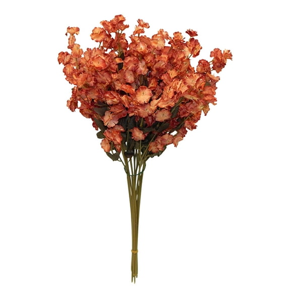 Vanilla Latte Baby Breath 18in Artificial Polysilk Faux Fake Flower Gypsophila Stems for Craft Home Garden Bouquet Arrangement Ceremony Wedding Arch Floral Wall Aisle Decor (Coffee, Set of 2 Dozen)