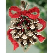 Mill Hill Counted Cross Stitch Kit 2.75"X2.75"-Pinecone (14 Count)