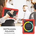 thumbnail image 3 of For iPad Pro 12.9 inch Case (2022/2021/2020/2018), 360 Rotating Shockproof Cover with Stand, Screen Protector, Shoulder Strap, Red, 3 of 7