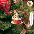 thumbnail image 4 of HaoXun Cat Christmas Ornament - Acrylic Lightweight Hanging Decor with Lanyard, Fade & Breakage-Resistant for Tree, Car Mirror, Gift for Cat Lovers, 4 of 4
