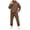Coffee -AS45, variant on Sweatsuits Sets for Men Pullover Sweatshirt and Fleece Cargo Sweatpants 2 Piece Tracksuit Baggy Fall Winter Outfits Khaki S