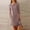 Brown, variant on Busydd Dresses for Women M-3XL Trendy Round Neck Button Summer Dress Solid Color Long Sleeve Spring Dresses Casual Comfy Mini Dress with Pockets