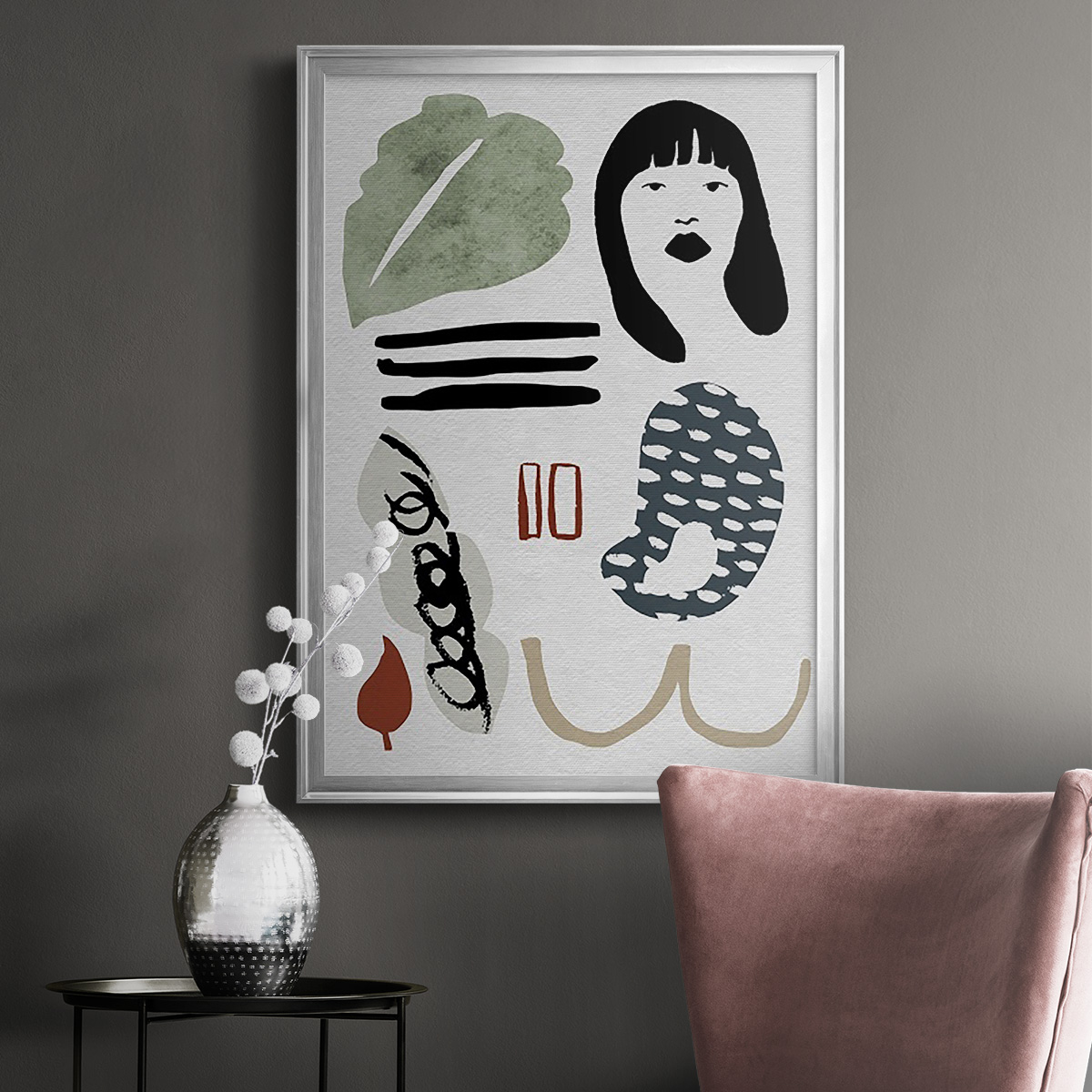 Collected Mindfulness II Premium Framed Print, in Gold, Black, or Silver - Ready to Hang