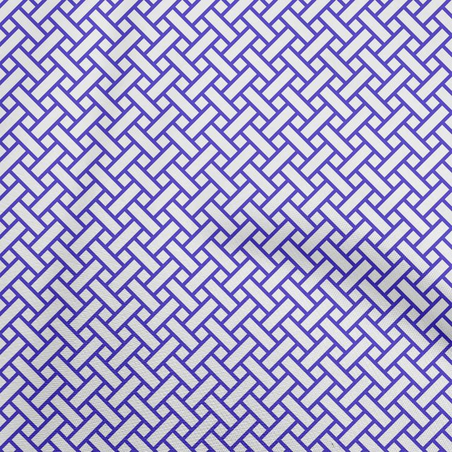 oneOone Cotton Poplin Dark Blue Fabric Geometric Craft Projects Decor Fabric Printed by The Yard 42 Inch Wide