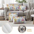 thumbnail image 6 of Easter Gnome Pillow Covers 2 Pack Sunflower Blue Hydrangea Flowers Butterflies Spring Pillowcase Waterproof Outdoor Throw Pillow Cover for Patio Garden Square Cushion 16”x16”, 6 of 9