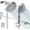 Chrome, variant on Shower Head with Handheld Spray Combo,6" High Pressure Rain ShowerHead,5" Dual Double Handheld Shower Head with 10-Mode 67" Hose Brushed Nickel