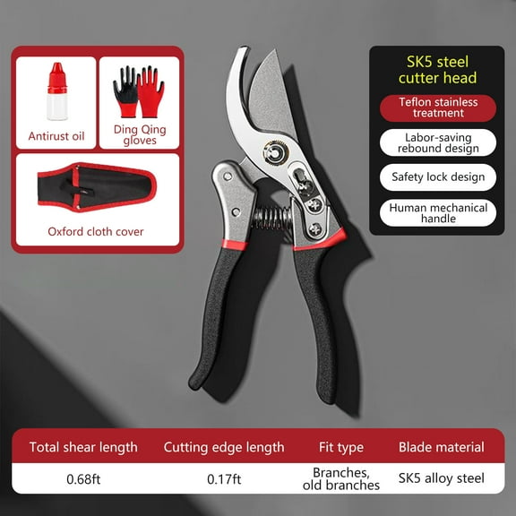 AZXY Garden Pruners,Pruning Shears,Small Pruners Gardening Tools Steel Handheld,Gardening Cutter for Plants Trees