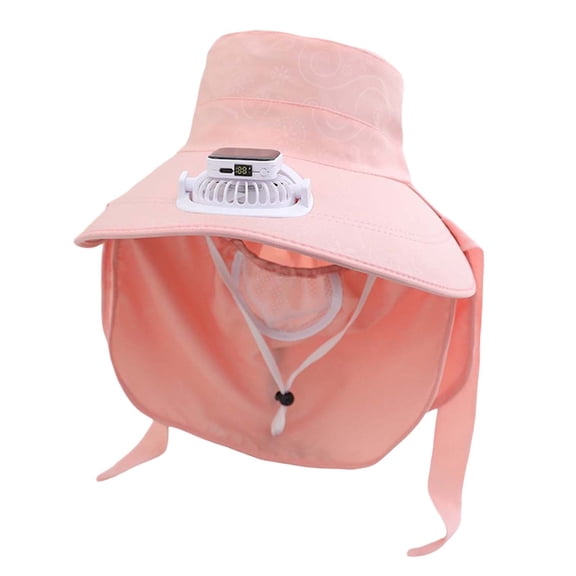 ibiyuan Solar Fan Hat Outdoor Wide Brim Hats for Women Usb & Solar Powered Fishing Hat for Men 2-In Hands-Free Hat Fan Mens Sun Hat Fan Hat for Camping & Beach