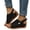 Black, variant on Strappy Wedge Sandals for Women, Dressy Summer Ankle Strap Open Toe Arch Support Sandals, Casual Comfortable Vacation Shoes, Plus Size Buttoned Peep Toe Sandals