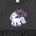 thumbnail image 4 of Inktastic Lil Sis Unicorn Little Sister Girls Baby Dress, 4 of 5