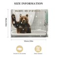 thumbnail image 2 of Nawypu Funny Bear Bathroom Wall Art Farmhouse Bear in Bathtub Bathroom Canvas Wall Decor Bathroom Rules Animal Pictures Painting Black White Artwork Framed for Bathroom, 2 of 5
