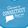 thumbnail image 4 of Inktastic Someone in Connecticut Loves Me Boys or Girls Baby Bib, 4 of 4