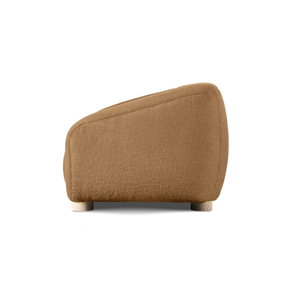 Furniture of America Amara Modern Boucle Sectional Sofa with Sloped Arms and High Density Foam