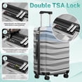 thumbnail image 2 of Luggage Sets 3 Piece Lightweight Luggage with Spinner Wheels ABS Travel Suitcase with TSA Lock 20 24 28 inch Carry on Luggage Silver, 2 of 9