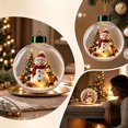 thumbnail image 4 of Christmas Ornament Ball with Warm LED Light 2D Acrylic Clear Hanging Pendant for Holiday Tree Decor and Gift Giving, 4 of 6