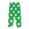 thumbnail image 5 of Daiia Green And White Polka Dot Women's Sleep Pant with Pockets and Drawstring,Pajama Pants-XX-Large, 5 of 9