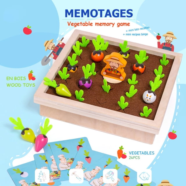 RYRDWP Clearance Kids Educational Radish-Themed Puzzle Toy – Cognitive Development & Fine Motor Skills Training Play Set