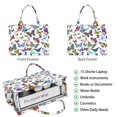 thumbnail image 2 of Large Capacity Tote Bag,Colorful Butterfly Collection Pattern Handbag Fashion Luxury Tote Bag,15.7"x13"x 5.1" Inches,Laptop Compatible, 2 of 6