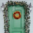 thumbnail image 6 of Neoyler Christmas Wreath with Led Lights for Door and Living Room Decor Modern Design with Gold Ornaments and Warm White Suit for Festive Fireplace and Window Display 15.7in Red, 6 of 6