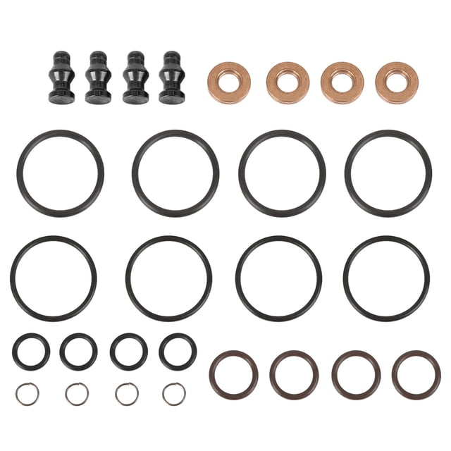 Combustible Inyector Sello Reparo Kit Negro para Coche Auto Vehículo