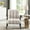 Beige, variant on Teddy Sherpa and Espresso Wood Accent Chair / Versatile Piece for Different Use Scenarios
